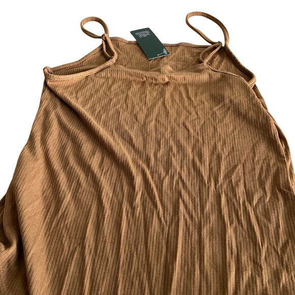 wild fable Tops - Wild Fable Women's Tan Adjustable Spaghetti Strap Bodysuit - Size Large - NWT